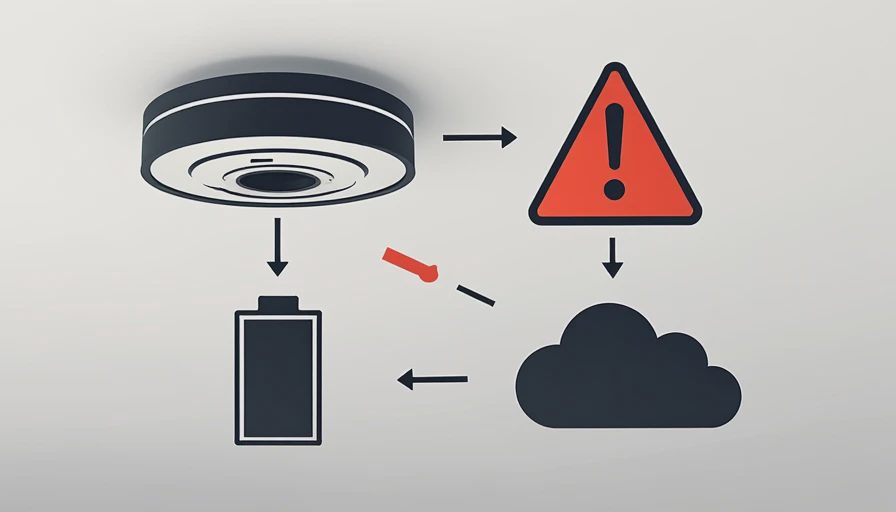 Illustration for smoke alarms without battery