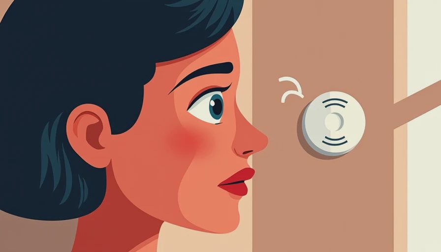 Visual context for beeping from smoke detector
