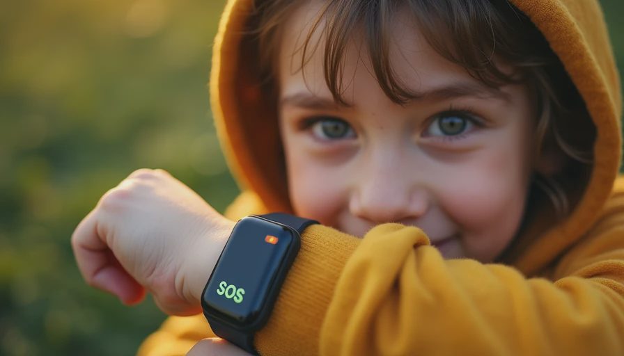 Visual context for seculife kids smartwatch with sos button and gps tracking